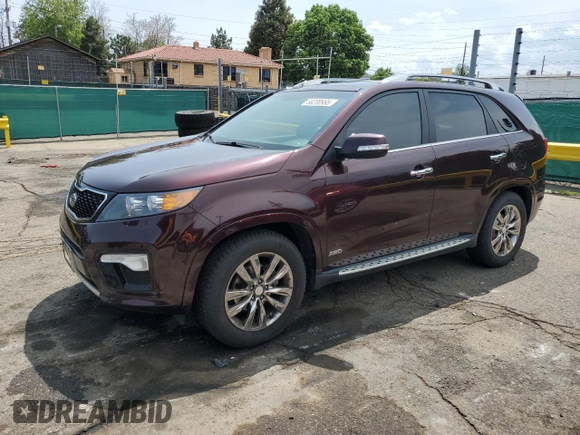 2013 Kia Sorento SX with VIN 5XYKWDA2XDG363999, listed as a Copart auction lot 58200985 with 69,056 mi miles and Salvage title. Bid and sale history available at DreamBid. Image 1.