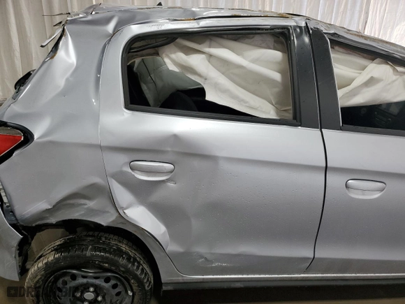 2024 Mitsubishi Mirage ES with VIN ML32AUHJ3RH016530, listed as a Copart auction lot 53630045 with 0 mi miles and Non Repairable. Bid and sale history available at carsss.com. Image 10.