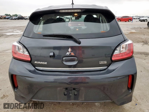 2024 Mitsubishi Mirage ES with VIN ML32AUHJ4RH013782, listed as a Copart auction lot 58069015 with 7,366 mi miles and Salvage title. Bid and sale history available at DreamBid. Image 6.