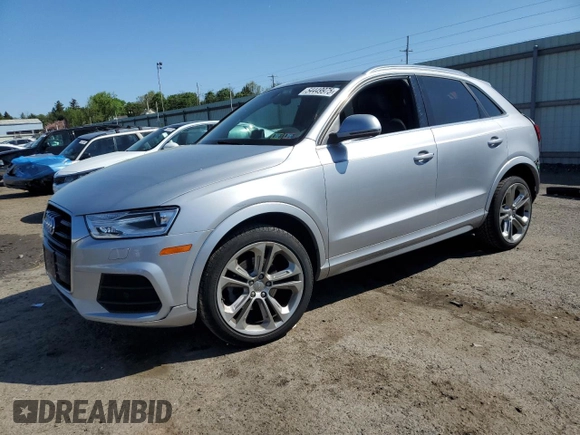 2016 Audi Q3 Premium Plus with VIN WA1EFCFS4GR020184, listed as a Copart auction lot 54449975 with 99,950 mi miles and Salvage Title. Bid and sale history available at carsss.com. Image 1.