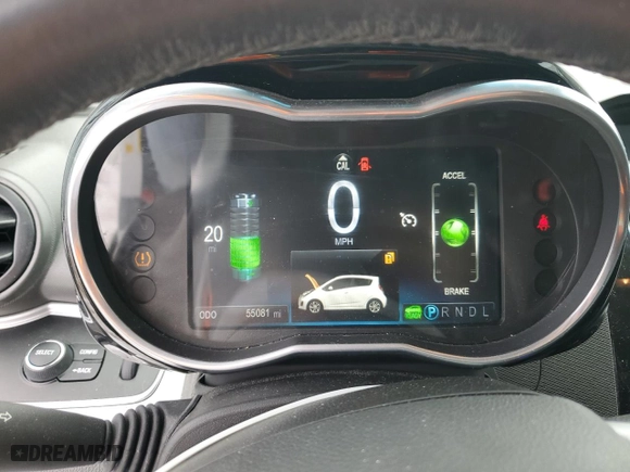 2016 Chevrolet Spark EV LT with VIN KL8CL6S00GC649738, listed as a Copart auction lot 45572615 with 55081 miles and Salvage Title. Bid and sale history available at carsss.com. Image 9.