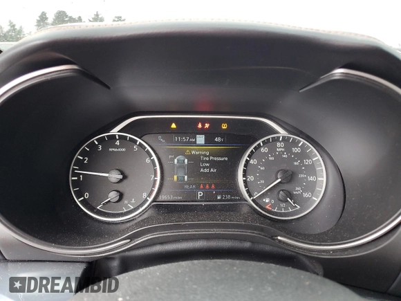 2023 Nissan Maxima SR with VIN 1N4AA6EV8PC501449, listed as a Copart auction lot 46982095 with 19,653 mi miles and Salvage title. Bid and sale history available at DreamBid. Image 9.