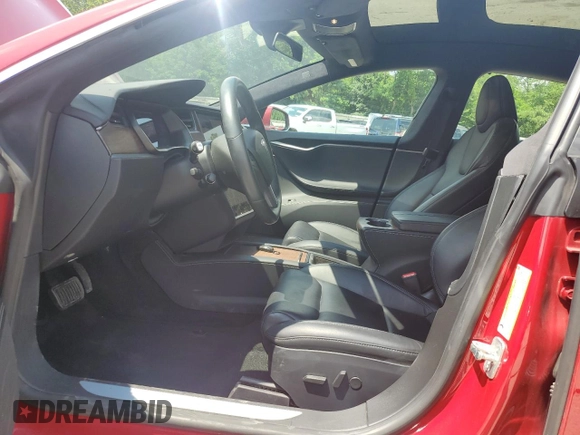 2020 Tesla Model S Long Range with VIN 5YJSA1E25LF412216, listed as a Copart auction lot 62078295 with 45,384 mi miles and Salvage title. Bid and sale history available at DreamBid. Image 7.