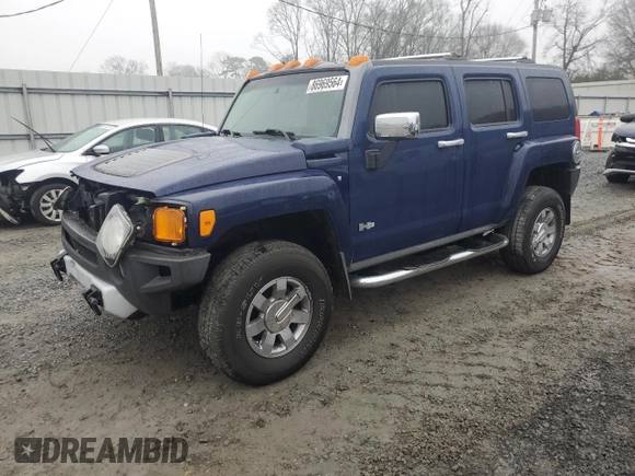2009 Hummer H3 SUV Luxury with VIN 5GTEN13E198105450, listed as a Copart auction lot 86969564 with 97,440 mi miles and Salvage Title. Bid and sale history available at carsss.com. Image 1.
