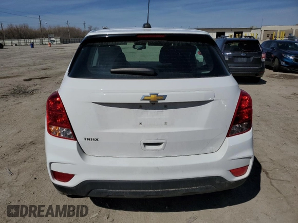 2017 Chevrolet Trax LS with VIN 3GNCJKSB9HL189435, listed as a Copart auction lot 50135165 with 56,018 mi miles and Salvage Title. Bid and sale history available at carsss.com. Image 6.