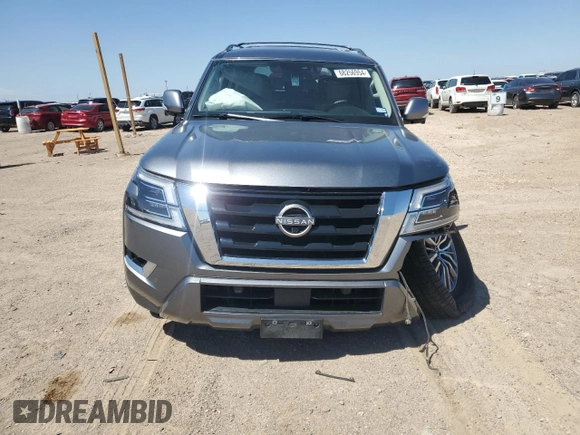 2022 Nissan Armada SL with VIN JN8AY2BD0N9675668, listed as a Copart auction lot 68256954 with 35,908 mi miles and Salvage Title. Bid and sale history available at carsss.com. Image 5.