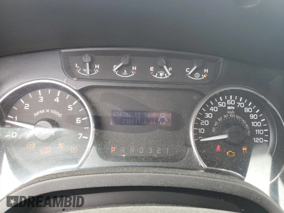 2011 Ford F-150 XL with VIN 1FTFX1EFXBFC70832, listed as a Copart auction lot 56369255 with 238,617 mi miles and Salvage title. Bid and sale history available at DreamBid. Image 9.