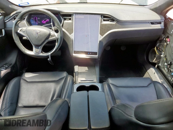 2017 Tesla Model S 60 with VIN 5YJSA1E15HF223354, listed as a Copart auction lot 60064725 with 60,403 mi miles and Salvage title. Bid and sale history available at DreamBid. Image 8.