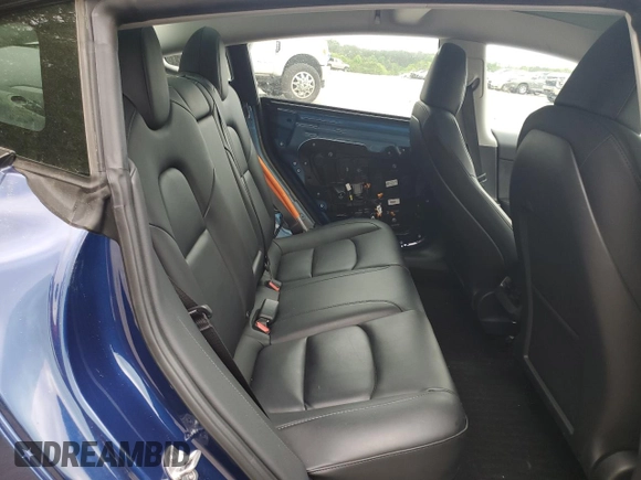 2023 Tesla Model 3 with VIN 5YJ3E1EA5PF695318, listed as a Copart auction lot 53832935 with 28,863 mi miles and Salvage title. Bid and sale history available at DreamBid. Image 10.