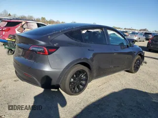 2021 Tesla Model Y Long Range with VIN 5YJYGDEE0MF274042, listed as a Copart auction lot 48383055 with 39,264 mi miles and Salvage Title. Bid and sale history available at DreamBid. Image 3.