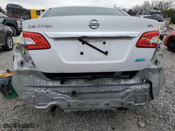 2014 Nissan Sentra S with VIN 3N1AB7AP2EL672402, listed as a Copart auction lot 51745145 with 164,430 mi miles and Salvage Title. Bid and sale history available at carsss.com. Image 6.