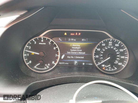 2021 Nissan Murano SV with VIN 5N1AZ2BS6MC104884, listed as a Copart auction lot 47567305 with 36,331 mi miles and Salvage Title. Bid and sale history available at DreamBid. Image 9.