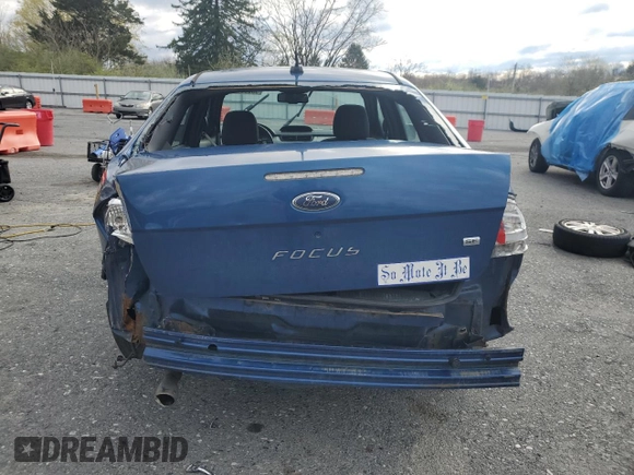 2008 Ford Focus SE with VIN 1FAHP35N98W267284, listed as a Copart auction lot 53380885 with 184,900 mi miles and Salvage Title. Bid and sale history available at DreamBid. Image 6.