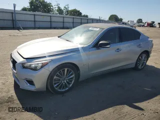 2018 Infiniti Q50 Luxe с VIN JN1EV7AP1JM365912, выставлен на аукционе Copart как лот 60658135 с пробегом 92 946 миль миль и Чистый • Clean title. История ставок и продаж доступна на DreamBid. Изображение 1.