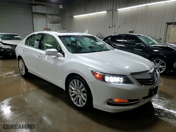 2014 Acura RLX Tech Pkg with VIN JH4KC1F58EC007386, listed as a Copart auction lot 85366634 with 124,832 mi miles and Salvage Title. Bid and sale history available at carsss.com. Image 14.