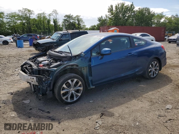 2012 Honda Civic Si with VIN 2HGFG4A55CH704879, listed as a Copart auction lot 57662095 with 116,443 mi miles and Salvage title. Bid and sale history available at DreamBid. Image 1.
