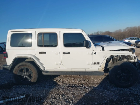 2021 Jeep Wrangler Unlimited Sahara with VIN 1C4HJXEG1MW597905, listed as a IAAI auction lot 41327138 with Not provided miles and . Bid and sale history available at DreamBid. Image 14.