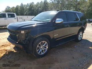 2021 Chevrolet Tahoe Premier with VIN 1GNSKSKD7MR269488, listed as a Copart auction lot 46698135 with 79,909 mi miles and Salvage Title. Bid and sale history available at carsss.com. Image 1.