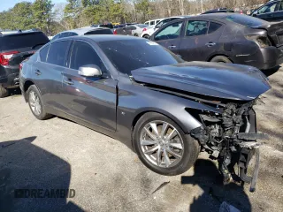 2015 Infiniti Q50 Premium with VIN JN1BV7AP8FM343934, listed as a Copart auction lot 46954845 with 168,593 mi miles and Salvage Title. Bid and sale history available at DreamBid. Image 4.