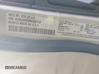 2021 Jeep Grand Cherokee Laredo E с VIN 1C4RJEAG0MC625113, выставлен на аукционе IAAI как лот 42280310 с пробегом 56 111 миль миль и . История ставок и продаж доступна на DreamBid. Изображение 9.