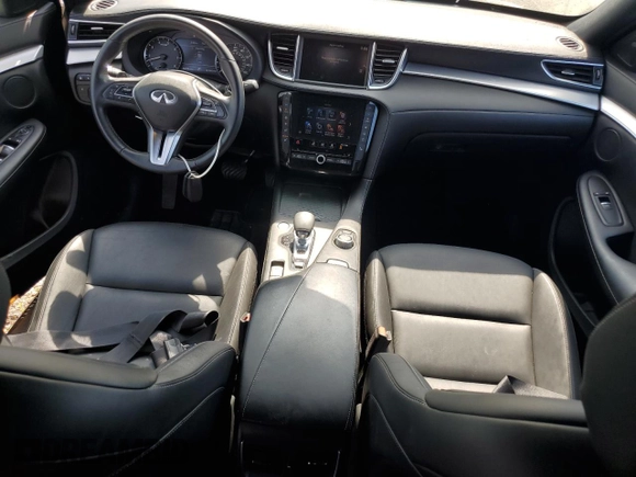 2021 Infiniti QX50 Luxe with VIN 3PCAJ5BB3MF120184, listed as a Copart auction lot 58276615 with 59,974 mi miles and Salvage title. Bid and sale history available at DreamBid. Image 8.