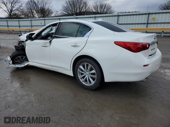 2014 Infiniti Q50 Premium with VIN JN1BV7AP0EM692651, listed as a Copart auction lot 43339505 with 95,729 mi miles and Non repairable. Bid and sale history available at DreamBid. Image 2.