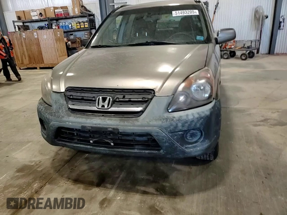 2006 Honda CR-V EX with VIN JHLRD78896C041512, listed as a Copart auction lot 51493205 with Not Provided miles and Salvage Title. Bid and sale history available at carsss.com. Image 10.