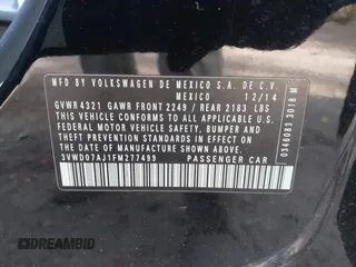 2015 Volkswagen Jetta SE z VIN 3VWD07AJ1FM277499, wystawiony jako IAAI lot #42085122 z przebiegiem 122 754 mil mil oraz . Historia ofert i sprzedaży dostępna na DreamBid. Obrazek 9.