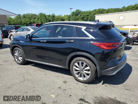 2021 Infiniti QX50 Essential with VIN 3PCAJ5CB3MF119468, listed as a Copart auction lot 61561645 with 56,347 mi miles and Salvage title. Bid and sale history available at DreamBid. Image 2.