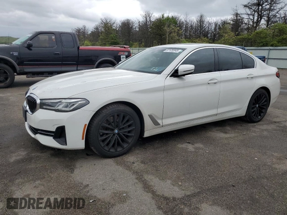 2021 BMW 5 Series 530i xDrive with VIN WBA13BJ07MCF93964, listed as a Copart auction lot 57125345 with 59,216 mi miles and Salvage title. Bid and sale history available at DreamBid. Image 1.