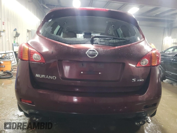 2009 Nissan Murano S with VIN JN8AZ18W29W149162, listed as a Copart auction lot 44407305 with 127,578 mi miles and Salvage Title. Bid and sale history available at carsss.com. Image 6.