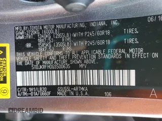 2016 Toyota Highlander XLE z VIN 5TDJKRFH0GS500635, wystawiony jako Copart lot #73833634 z przebiegiem 108 884 mil mil oraz Czysty tytuł • Clean title. Historia ofert i sprzedaży dostępna na DreamBid. Obrazek 13.