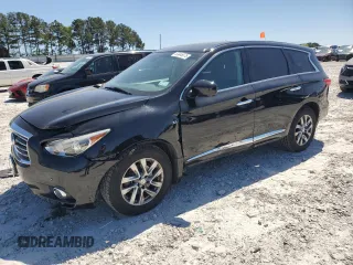 2014 Infiniti QX60 with VIN 5N1AL0MM6EC510069, listed as a Copart auction lot 53348075 with 132,356 mi miles and Salvage Title. Bid and sale history available at carsss.com. Image 1.