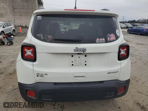 2021 Jeep Renegade Sport with VIN ZACNJDAB4MPM11800, listed as a Copart auction lot 44103615 with 54,027 mi miles and Salvage title. Bid and sale history available at DreamBid. Image 6.
