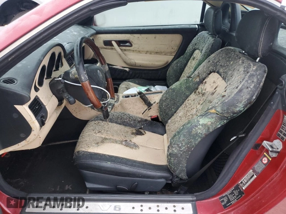 2001 Mercedes-Benz SLK-Class with VIN WDBKK65FX1F182919, listed as a Copart auction lot 76783614 with Not Provided miles and Non Repairable. Bid and sale history available at carsss.com. Image 7.