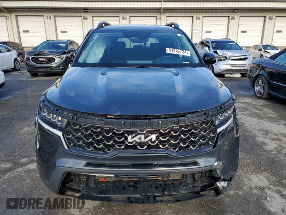2022 Kia Sorento X-Line S with VIN 5XYRLDLC6NG160185, listed as a Copart auction lot 81243724 with 69,290 mi miles and Salvage Title. Bid and sale history available at DreamBid. Image 5.