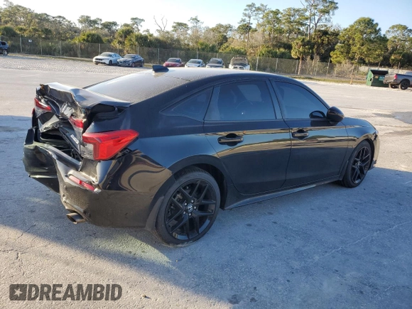 2023 Honda Civic Sedan Sport with VIN 2HGFE2F56PH515599, listed as a Copart auction lot 86490774 with 43,935 mi miles and Salvage Title. Bid and sale history available at carsss.com. Image 3.