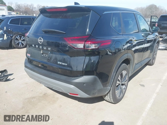 2022 Nissan Rogue SV with VIN 5N1BT3BBXNC692754, listed as a IAAI auction lot 41617335 with 50,740 mi miles. Bid and sale history available at carsss.com. Image 4.
