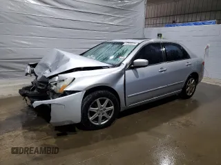 2003 Honda Accord EX z VIN 1HGCM66533A001604, wystawiony jako Copart lot #52806225 z przebiegiem 185 379 mil mil oraz Szkoda całkowita • Salvage title. Historia ofert i sprzedaży dostępna na DreamBid. Obrazek 1.