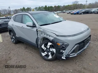 2024 Hyundai Kona Limited with VIN KM8HECA3XRU088572, listed as a IAAI auction lot 41988919 with 13,039 mi miles and . Bid and sale history available at DreamBid. Image 1.