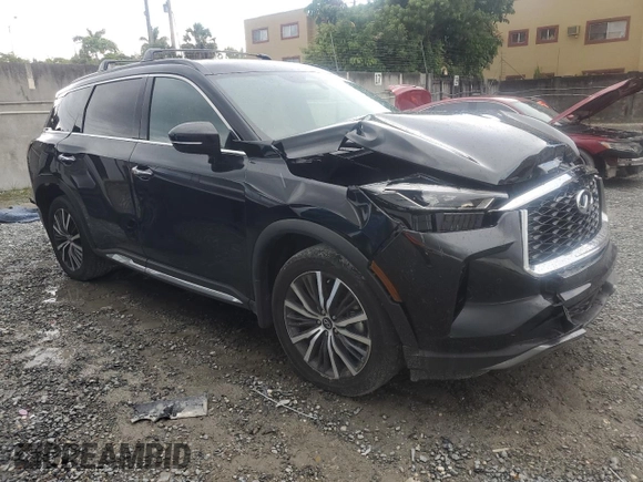 2024 Infiniti QX60 Autograph with VIN 5N1DL1HU3RC340451, listed as a Copart auction lot 62314735 with 18,010 mi miles and Salvage title. Bid and sale history available at DreamBid. Image 4.