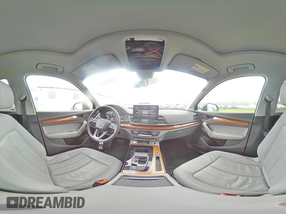 2021 Audi Q5 Premium Plus with VIN WA1BAAFY5M2100978, listed as a Copart auction lot 60649225 with 25,693 mi miles and Salvage title. Bid and sale history available at DreamBid. Image 15.