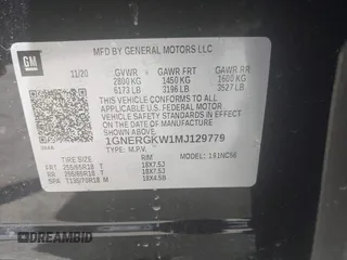 2021 Chevrolet Traverse LT Cloth with VIN 1GNERGKW1MJ129779, listed as a IAAI auction lot 39818022 with 61,802 mi miles and . Bid and sale history available at DreamBid. Image 9.