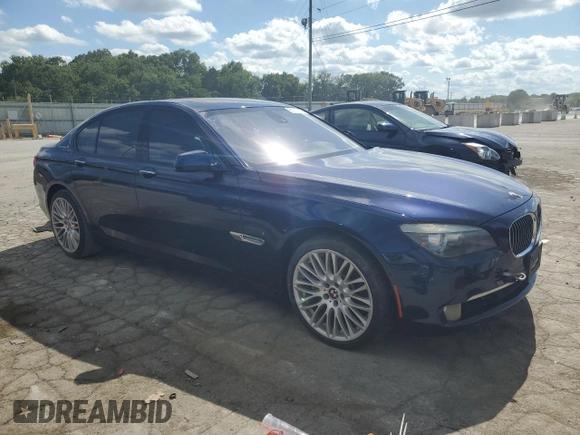 2012 BMW 7 Series with VIN WBAKX6C58CC197207, listed as a Copart auction lot 84153784 with 130,049 mi miles and Salvage title. Bid and sale history available at DreamBid. Image 4.