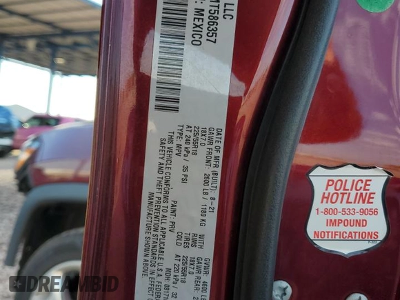 2021 Jeep Compass Limited with VIN 3C4NJDCB9MT586357, listed as a Copart auction lot 62912455 with 60,386 mi miles and Salvage title. Bid and sale history available at DreamBid. Image 14.
