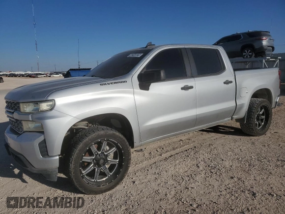 2020 Chevrolet Silverado 1500 Custom with VIN 3GCPWBEK2LG210070, listed as a Copart auction lot 46244825 with 48,748 mi miles and Clean Title. Bid and sale history available at carsss.com. Image 1.