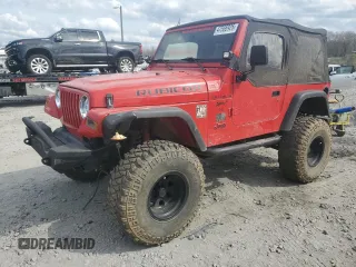 1997 Jeep Wrangler SE with VIN 1J4FY29PXVP415639, listed as a Copart auction lot 47556925 with 134,756 mi miles and Salvage Title. Bid and sale history available at carsss.com. Image 1.