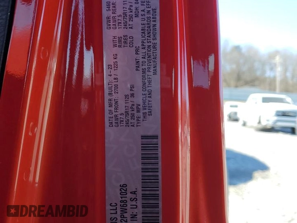 2023 Jeep Wrangler Sport S with VIN 1C4HJXDG2PW681026, listed as a Copart auction lot 46179805 with 13,133 mi miles and Salvage Title. Bid and sale history available at DreamBid. Image 13.
