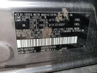 2021 Toyota RAV4 Hybrid LE with VIN 4T3MWRFV7MU048703, listed as a Copart auction lot 44434375 with 30,443 mi miles and Salvage Title. Bid and sale history available at carsss.com. Image 12.