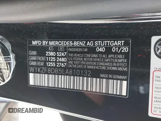 2020 Mercedes-Benz E-Class E 350 with VIN W1KZF8DB5LA810132, listed as a IAAI auction lot 41938087 with 66,645 mi miles. Bid and sale history available at carsss.com. Image 9.